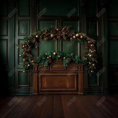 Gatsby Green Dream Pine Headboard Photography Backdrop GBSX-00071 - Gatsby Backdrop