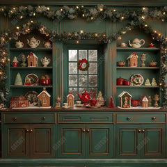 Gatsby Green Dream Pine Kitchen Photography Backdrop GBSX-00039 - Gatsby Backdrop