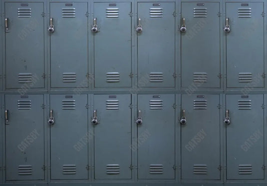 Gatsby Grey Metal School Locker Photography Backdrop Gbsx-00523 - Gatsby Backdrop