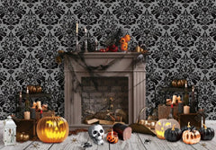 Gatsby Halloween Fireplace Photography Backdrop Gbsx-00222 - Gatsby Backdrop