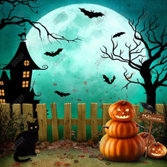 Gatsby Halloween Full Moon Night Photography Backdrop GBSX-00158 - Gatsby Backdrop