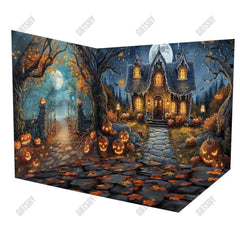 Gatsby Halloween Gingerbread House Forest Room Set Backdrop Gbsx-00626&Gbsx-00899&Gbsx-00919 - Gatsby Backdrop