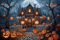 Gatsby Halloween Gingerbread House Photography Backdrop Gbsx-00898 - Gatsby Backdrop