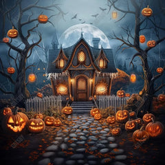 Gatsby Halloween Gingerbread House Photography Backdrop Gbsx-00898 - Gatsby Backdrop