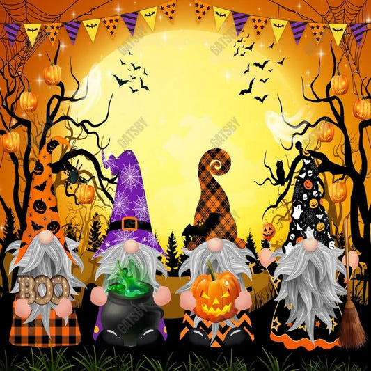 Gatsby Halloween Gnomes Photography Backdrop Gbsx-00234 - Gatsby Backdrop