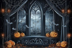 Gatsby Halloween Gothic Window Photography Backdrop Gbsx-00902 - Gatsby Backdrop