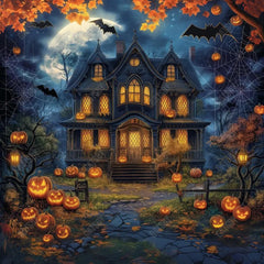 Gatsby Halloween Haunted Cottage Photography Backdrop Gbsx-00906 - Gatsby Backdrop