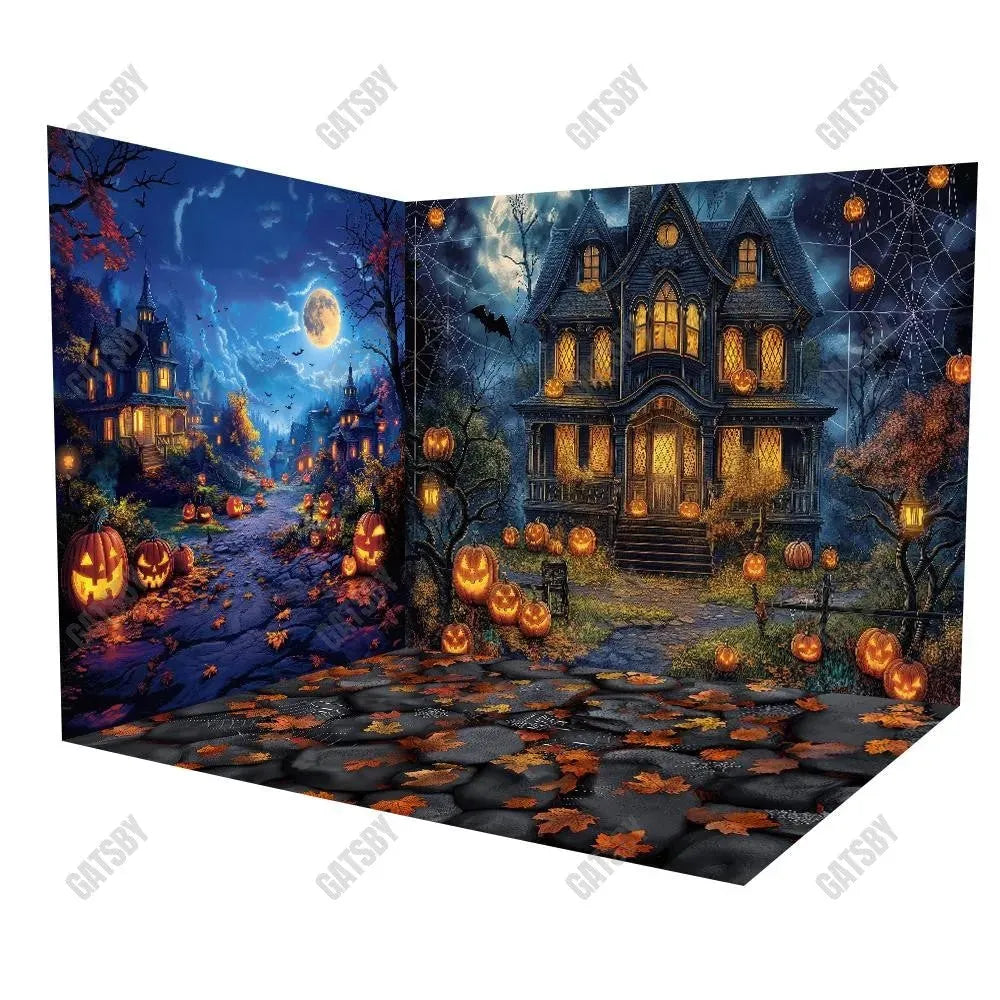 Gatsby Halloween Haunted Cottage Room Set Backdrop Gbsx-00617&Gbsx-00906&Gbsx-00919 - Gatsby Backdrop