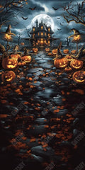 Gatsby Halloween Haunted House Forest Photography Backdrop Gbsx-00818 - Gatsby Backdrop