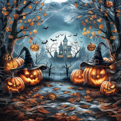 Gatsby Halloween Haunted House Forest Photography Backdrop Gbsx-00819 - Gatsby Backdrop