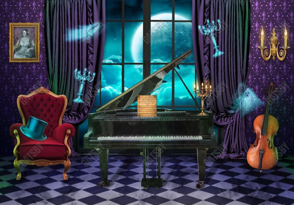 Gatsby Halloween Haunted House Photography Backdrop Gbsx-00232 - Gatsby Backdrop