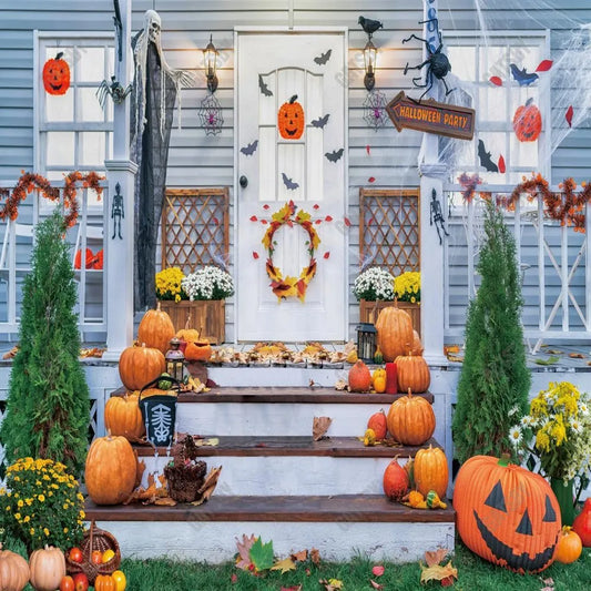 Gatsby Halloween House Decorations Photography Backdrop GBSX-00176 - Gatsby Backdrop