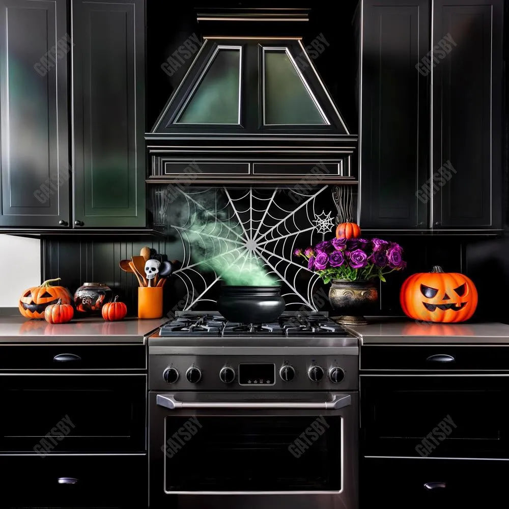 Gatsby Halloween Kitchen Photography Backdrop Gbsx-00868 - Gatsby Backdrop