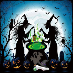 Gatsby Halloween Night Witches Photography Backdrop Gbsx-00223 - Gatsby Backdrop