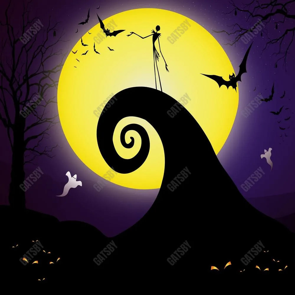 Gatsby Halloween Nightmare Moon Night Photography Backdrop Gbsx-00885 - Gatsby Backdrop