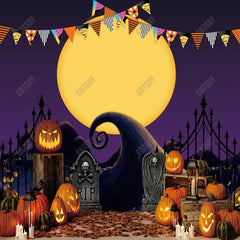 Gatsby Halloween Nightmare Mountain Photography Backdrop Gbsx-00685 - Gatsby Backdrop