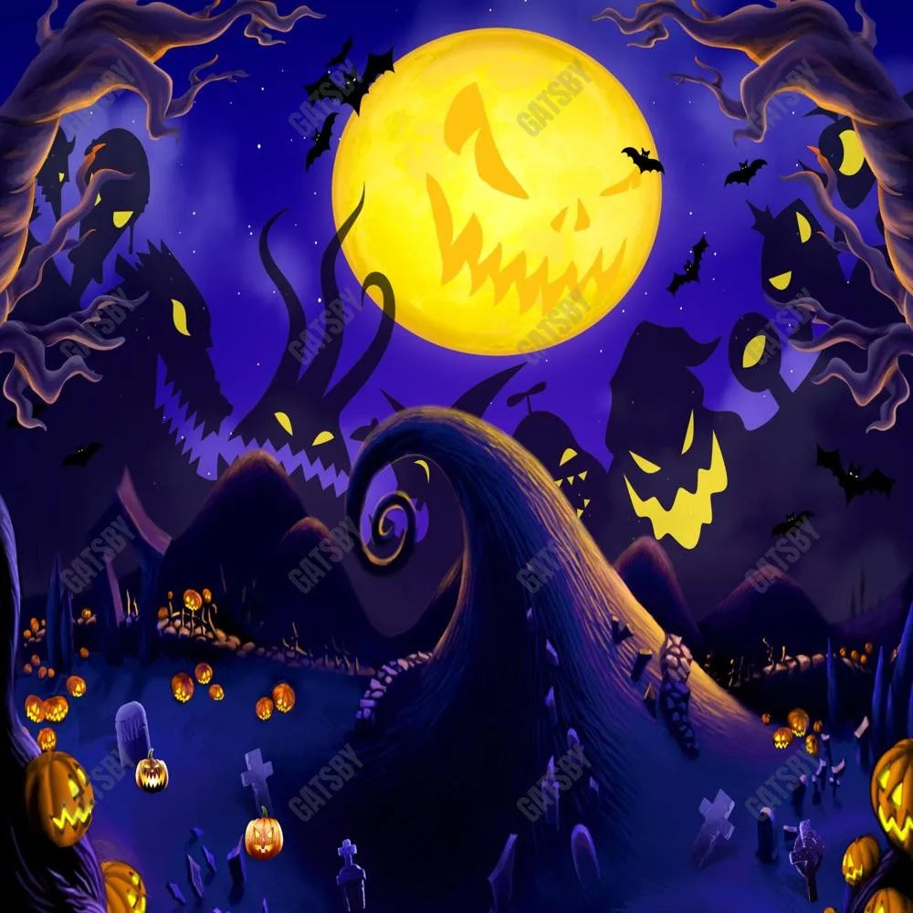 Gatsby Halloween Nightmare Photography Backdrop Gbsx-00230 - Gatsby Backdrop