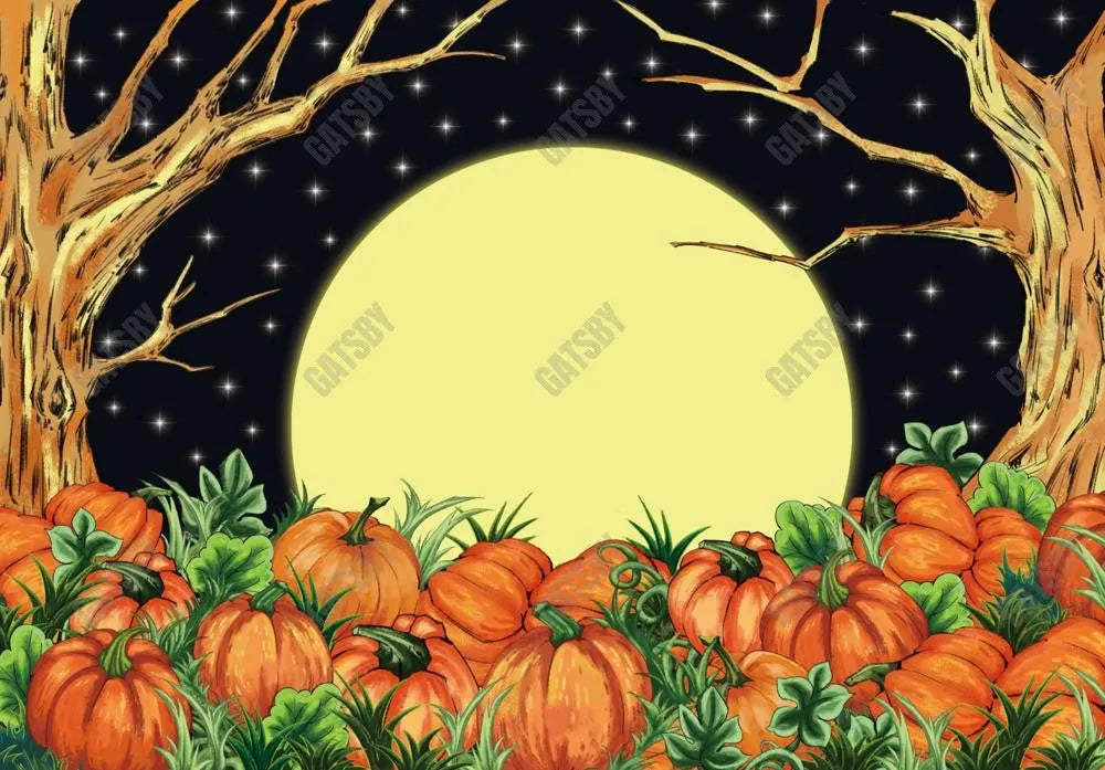 Gatsby Halloween Pumpkin Field Photography Backdrop Gbsx-00218 - Gatsby Backdrop