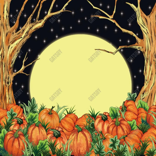 Gatsby Halloween Pumpkin Field Photography Backdrop Gbsx-00218 - Gatsby Backdrop