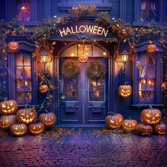 Gatsby Halloween Purple Doorway Photography Backdrop Gbsx-00632 - Gatsby Backdrop