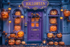 Gatsby Halloween Purple Doorway Photography Backdrop Gbsx-00633 - Gatsby Backdrop