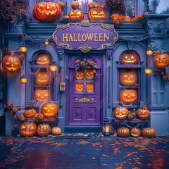 Gatsby Halloween Purple Doorway Photography Backdrop Gbsx-00633 - Gatsby Backdrop