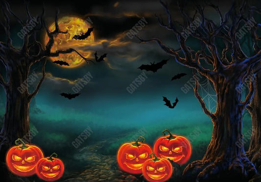 Gatsby Halloween Scary Forest Night Photography Backdrop Gbsx-00674 - Gatsby Backdrop