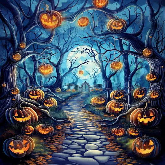 Gatsby Halloween Spooky Forest Trees Photography Backdrop Gbsx-00788 - Gatsby Backdrop