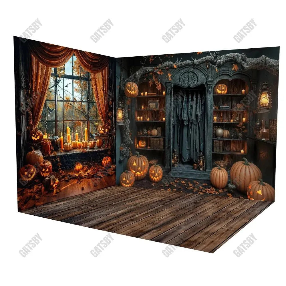 Gatsby Halloween Wizard Witch Closet Room Set Backdrop Gbsx-00860&Gbsx-00362&Ym8G-B0505 - Gatsby Backdrop