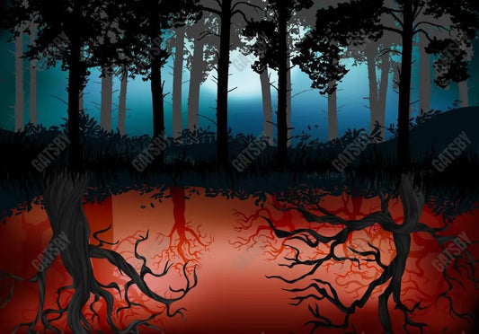 Gatsby Happy Halloween Dark Forest Party Photography Backdrop Gbsx-00257 - Gatsby Backdrop