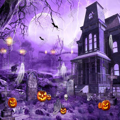 Gatsby Haunted House Night Photography Backdrop GBSX-00162 - Gatsby Backdrop