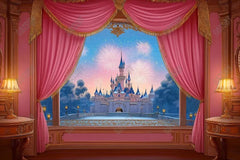 Gatsby Holiday Royal Pink Room Window Photography Backdrop Gbsx-01018 - Gatsby Backdrop