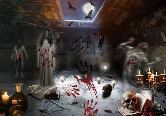 Gatsby Horror Halloween Haunted House Photography Backdrop Gbsx-00259 - Gatsby Backdrop