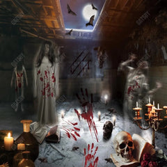 Gatsby Horror Halloween Haunted House Photography Backdrop Gbsx-00259 - Gatsby Backdrop