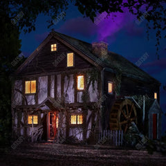 Gatsby Horror Haunted House Forest Night Photography Backdrop Gbsx-00896 - Gatsby Backdrop