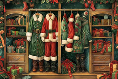 Gatsby Jolly Christmas Closet Photography Backdrop Gbsx-00332 - Gatsby Backdrop