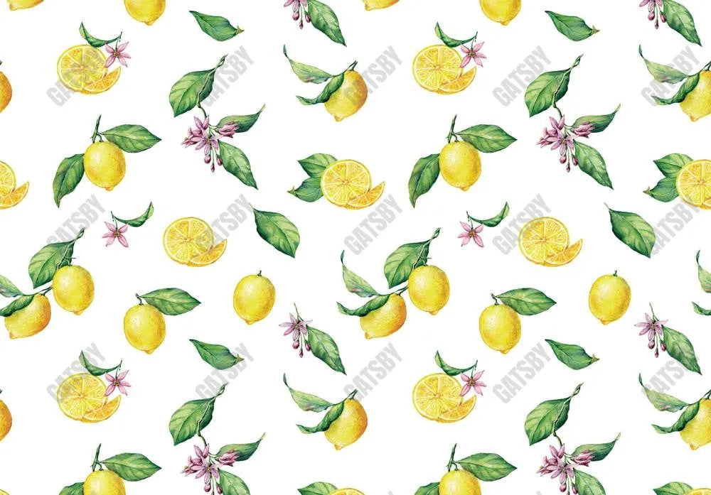 Gatsby Lemon Leaves Wall Photography Backdrop Gbsx-00540 - Gatsby Backdrop