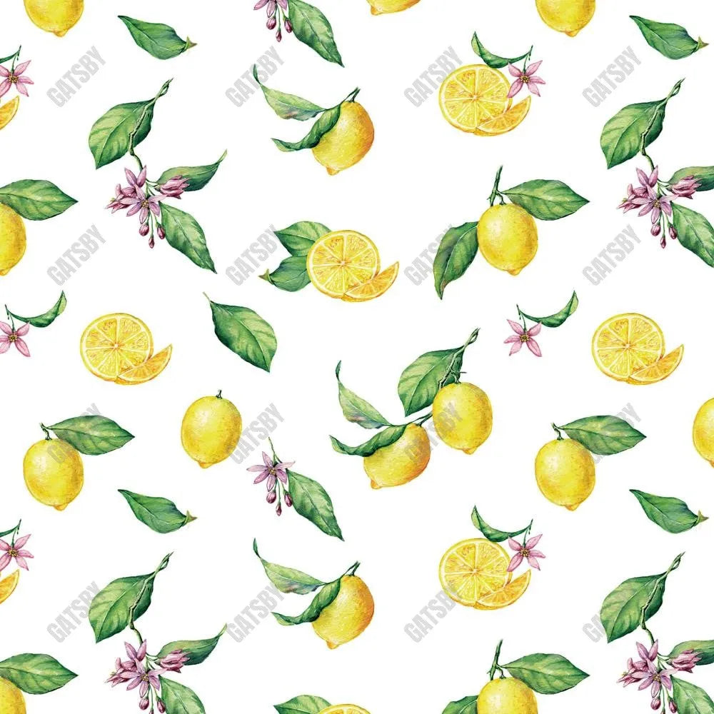 Gatsby Lemon Leaves Wall Photography Backdrop Gbsx-00540 - Gatsby Backdrop