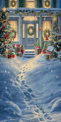 Gatsby Lighted Christmas House Photography Backdrop GBSX-00147 - Gatsby Backdrop