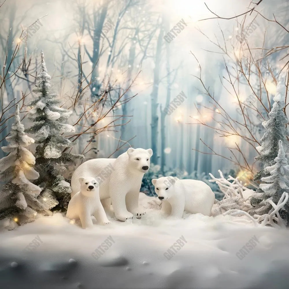 Gatsby Little Polar Bear Photography Backdrop Gbsx-00859 - Gatsby Backdrop