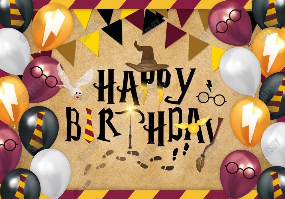 Gatsby Magical Wizard Birthday Photography Backdrop Gbsx-00221 - Gatsby Backdrop