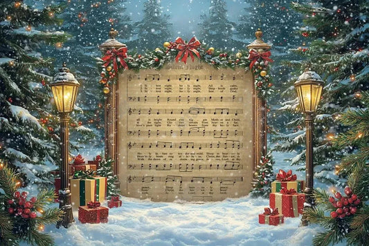 Gatsby Melodies Of Christmas Photography Backdrop Gbsx-01043 - Gatsby Backdrop