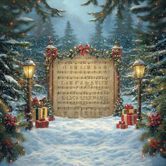 Gatsby Melodies Of Christmas Photography Backdrop Gbsx-01043 - Gatsby Backdrop