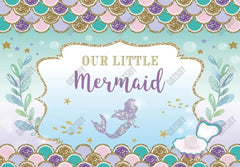 Gatsby Mermaid Baby Shower Photography Backdrop Gbsx-00355 - Gatsby Backdrop