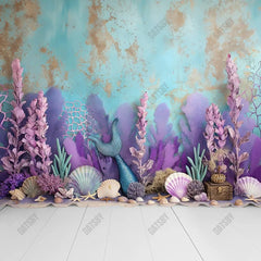 Gatsby Mermaid Cake Smash Photography Backdrop GBSX-00088 - Gatsby Backdrop