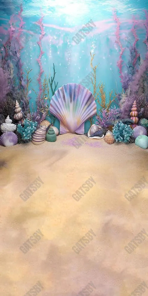 Gatsby Mermaid Cake Smash Photography Backdrop GBSX-00090 - Gatsby Backdrop