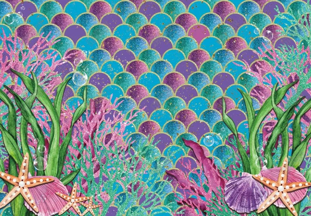 Gatsby Mermaid Scales Photography Backdrop Gbsx-00873 - Gatsby Backdrop