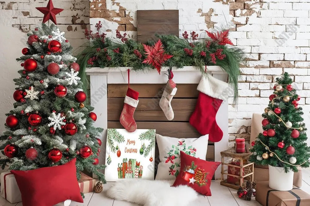 Gatsby Merry Christmas Morning Photography Backdrop Gbsx-00709 - Gatsby Backdrop