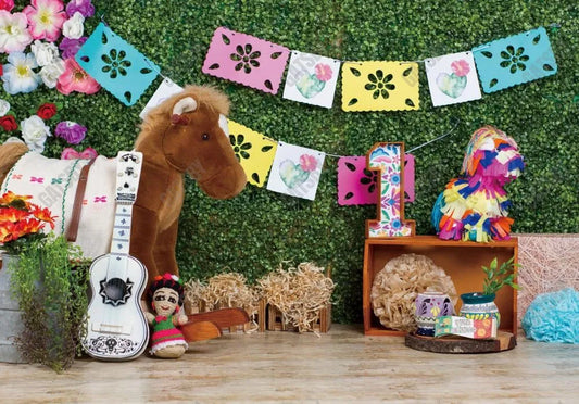 Gatsby Mexican Fiesta Flowers Photography Backdrop Gbsx-00530 - Gatsby Backdrop