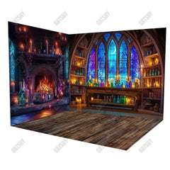 Gatsby Mystic Potion Emporium Fireplace Room Set Backdrop Gbsx-00887&Gbsx-00559&Ym8G-B0505 - Gatsby Backdrop